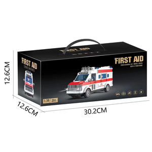 Modèle de voiture de sécurité RC à l'échelle 1:30, véhicule d'urgence en plastique pour enfants, 4 canaux, 27 MHz, ambulance télécommandée, camion jouet pour enfants - Product Image 4