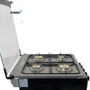 Xunda 4 đầu đốt gas màu đen đứng nấu ăn bếp được xây dựng trong tất cả các lò gas phạm vi bếp bếp bếp gas Burner với lò nướng và nướng - Product Image 5