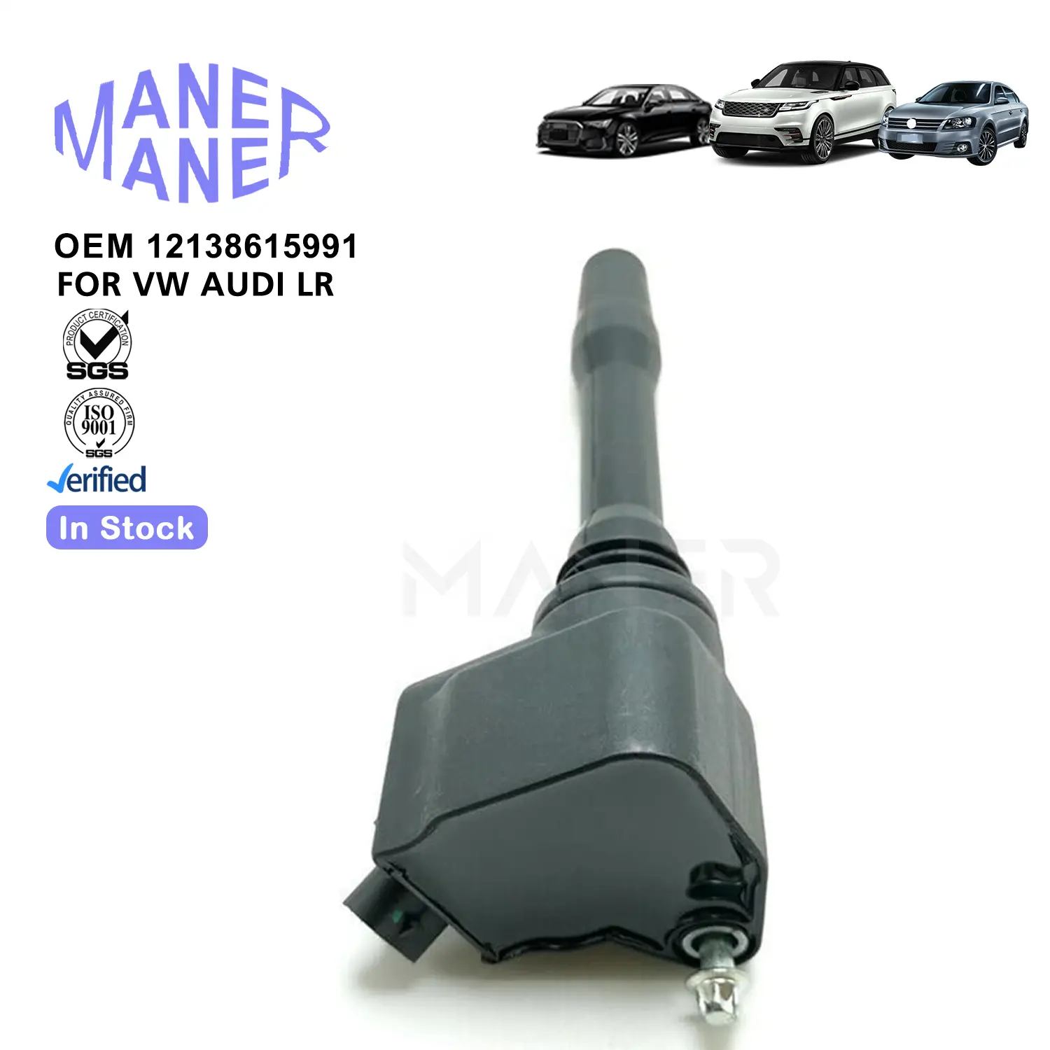 MANER oto motor parçaları 12138643360 12138615991 BMW B38 B48 B58 için dayanıklı orijinal özelleştirilmiş ateşleme bobini