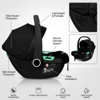 Poussette 2 en 1 Ningbo Youbei pratique, pliable, légère, noire et personnalisable pour trotteur bébé