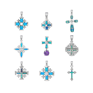 925 Sterling Silver <strong>Opal</strong> <strong>Pendant</strong> for Children Openwork Silver Weaves Artisanal Precision Craftsmanship in Every Thread - Product Image 1