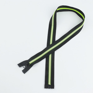 Haute Qualité 5 #   <span class=keywords><strong>Fermeture</strong></span> éclair coulissante à glissière automatique en résine bicolore écologique <span class=keywords><strong>pour</strong></span> <span class=keywords><strong>manteau</strong></span>, veste, vêtements, accessoires de couture - Product Image 2