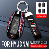Étui de protection personnalisé pour clé de voiture Tucson ABS+Métal Sport Luxe avec pochette de protection pour télécommande