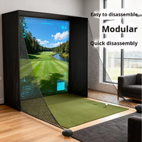 Filet de frappe de golf robuste avec cadre en fer, équipement simulateur de match intérieur et extérieur, uniquement pour cage de golf