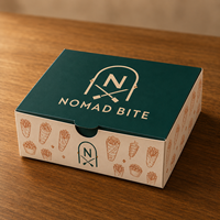 Boîte en papier jetable personnalisée avec logo pour emballage alimentaire de burgers, poulet frit et frites, pour vente en gros et marque privée, directement de l'usine