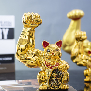 <span class=keywords><strong>Maneki</strong></span> <span class=keywords><strong>Neko</strong></span> japonais, porte-bonheur populaire, à bras musclés, pour cadeaux et souvenirs - Product Image 5