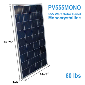 Panneau solaire polyvalent A I M Po wer 555 Watt, lot de 21, avec cadre en aluminium, 125 mm x 125 mm, 1956 x 992 mm, efficacité 20 % - Product Image 2