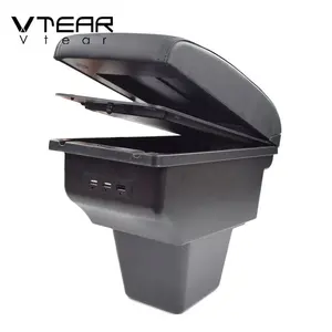 Vtear <span class=keywords><strong>Pour</strong></span> VW <span class=keywords><strong>Tiguan</strong></span> L accoudoir boîte USB <span class=keywords><strong>De</strong></span> Charge <span class=keywords><strong>de</strong></span> Double couche boîte <span class=keywords><strong>de</strong></span> rangement en cuir PU accoudoir boite auto accessoires 09-17 - Product Image 6