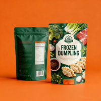 Sachet d'emballage Doypack en plastique sur mesure pour boulettes surgelées, certifié BRC, pour l'emballage alimentaire des boulettes