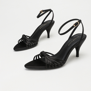 Escarpins élégants à talon aiguille, bout ouvert, avec bride cheville et nœud en satin, pour femme, légers et imperméables, idéaux pour <span class=keywords><strong>mariage</strong></span> estival - Product Image 4