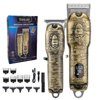 Tondeuse à cheveux électrique sans fil professionnelle Lanumi JM-2021 pour hommes, alimentation USB, acier inoxydable, écran LCD, usage domestique