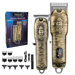 <span class=keywords><strong>Tondeuse</strong></span> à cheveux électrique sans fil professionnelle Lanumi JM-2021 pour hommes, alimentation USB, acier inoxydable, écran LCD, usage domestique - Product Image 2