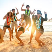 24pcs Coloré Hawaïen Luau Fête Décorations En Vrac Soie Fleur Collier Leis pour Tropical Été Plage Piscine Noël Pâques