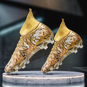 Zapatos de Fútbol Unisex para Niños, Suela TF para Césped Artificial, Transpirables, para Entrenamiento, Diseño de Partido de Fútbol Mundial - Product Image 1