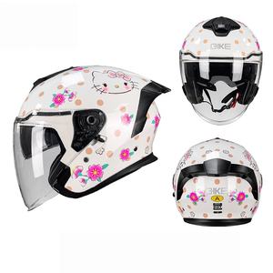 Casque de moto demi-visage en gros avec visière solaire rabattable, visière amovible et boucle à dégagement rapide - Product Image 6