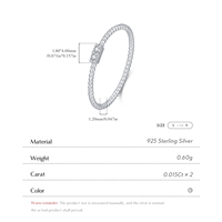 Bagues en Moissanite Empilables Géométriques Torsadées Exquises en Argent Sterling 925, Bijoux Fins Tendance pour Femme, Idéales au Quotidien