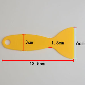 Small Car Window Squeegee Plastic 13.5cm Yellow Durable Multi Functional Scraper For Auto Glass Cleaning - Product Image 2