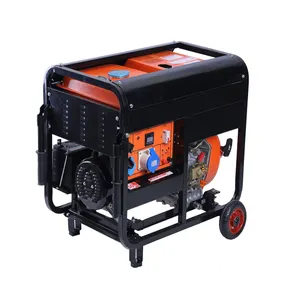 Three phase diesel generator 7kw 110V portable generator with wheels and handle electric start