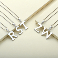 Vente en gros de pendentifs en argent sterling 925 avec lettres de l'alphabet, breloques personnalisées avec initiales pour la création de colliers, bracelets et bijoux DIY
