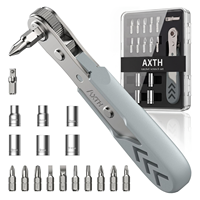 Jeu de tournevis à cliquet compact AXTH avec embouts magnétiques 17 en 1, outil manuel professionnel pour réparations domestiques, vente en gros
