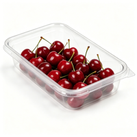 Emballages personnalisés, sûrs, jetables, recyclables, boîtes en plastique PET transparentes pour biscuits, gâteaux, pain, fruits, noix, emballages alimentaires avec couvercles