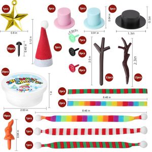 ชุดทำตุ๊กตาหิมะ 20 ชิ้น ชุดงานฝีมือสำหรับเด็ก ชุดงานฝีมือคริสต์มาส ดินปั้นแห้งเร็ว ดินปั้นสร้างสรรค์ ชุดงานฝีมือเสริมพัฒนาการ - Product Image 2