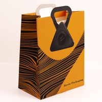 Sacs en papier d'art découpés sur mesure de luxe en gros avec impression de logo personnalisé, emballage recyclable pour la promotion