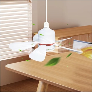 พัดลมตั้งแคมป์กลางแจ้งพร้อมใบพัด5ใบและมอเตอร์ไฟฟ้ากระแสตรงไฟ LED ปรับความเร็วลมได้ตัวเรือนกระจกควบคุมระยะไกล - Product Image 5