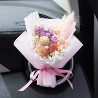 Hotsale mini bouquet de fleurs conservées décoration intérieure de voiture sortie de climatisation mini bouquet de fleurs séchées pour la fête des mères