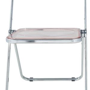 <span class=keywords><strong>Chaise</strong></span> pliante en plastique transparent de haute qualité, antidérapante, à cadre métallique, pour se maquiller, se détendre et prendre des photos - Product Image 6