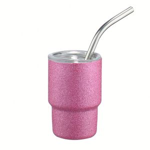 Vaso Reutilizable para Auto, Mini, de Acero Inoxidable, Doble Pared, con Pajita Metálica a Juego - Product Image 1
