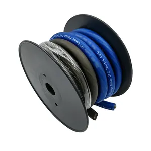 Hoge Kwaliteit True 0 Gauge Ofc Cca Draad Auto Audio Draad 1/0 Awg Voedingskabel Met Matte Pvc Jas