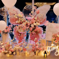 Décoration de mariage, fleurs artificielles géantes personnalisées, papillons, aménagement paysager, solution complète de conception