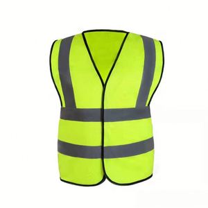 Chaleco de Seguridad Reflectante con Logotipo Personalizado, de Nailon Amarillo Neón, para Personal de Organización de Eventos al Aire Libre - Product Image 1