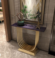 Table console avec miroir, ensemble de table console moderne avec miroir