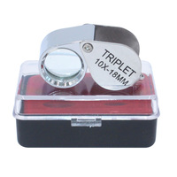 Portable Folding Triplet Jewelry Loupe 10x 20x 30x Magnifying Glass Pocket Size Diamond Magnifier Jewelry Tools Equipment