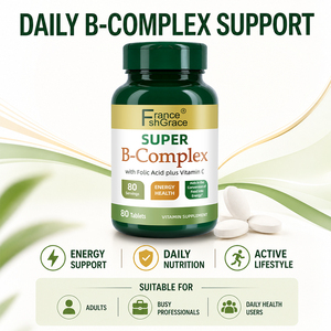 Suplemento Nutracéutico Shecome Super B con Vitamina C y Ácido Fólico para el Apoyo Inmunológico, 80 Tabletas de Complejo Super B - Product Image 3