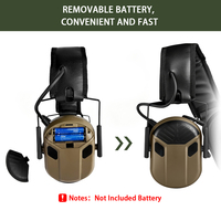 Casque tactique sans fil Bluetooth, résistant à l'eau IPX4, casque de communication tactique