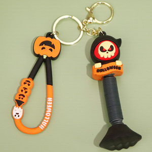Llaveros de Personajes de Dibujos Animados al por Mayor, Calabaza Fantasma, Cadena de Personajes de Primavera y Halloween, Películas de Terror, Llaveros Divertidos - Product Image 6