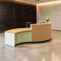 Comptoir de réception moderne en marbre, comptoir d'accueil personnalisé pour bureau, table de réception de luxe pour hall d'hôtel, bureau et espaces commerciaux