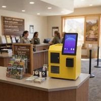 Kiosque de dépôt de pièces de monnaie intelligent multi-langues à écran tactile pour centres commerciaux et magasins - Modèle Jinrui JR-500 (vente en gros)