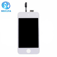 Untuk iPod Touch 4 Generasi ke-4 Layar LCD Touch Screen Digitizer Panel Depan Kaca Putih