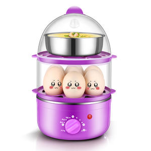 Lingrui Smart Egg <b>Cooker</b> Double Layer 600W Stainless Steel Timer Steamer Mini Household Breakfast Machine - Product Image 1