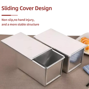 <span class=keywords><strong>Teglia</strong></span> <span class=keywords><strong>rettangolare</strong></span> antiaderente in acciaio al carbonio con coperchio per pane tostato e cottura resistente vassoio in metallo - Product Image 4