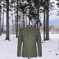 Tunique de terrain allemande personnalisée avec logo, 100 % laine, reproduction d'uniformes d'extérieur, équipement de défense personnel confortable