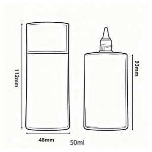 Botella plana Producto para el cuidado de la piel Embalaje Botella de protección <span class=keywords><strong>solar</strong></span> facial Personalización 50ml Serigrafía cosmética de plástico HDPE Longway - Product Image 2