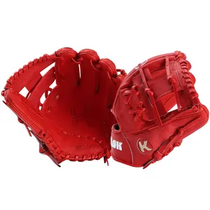 Luvas de beisebol japonesas Kip A2000 Luvas de beisebol personalizadas de cor vermelha Fabricante de luvas de beisebol e softball
