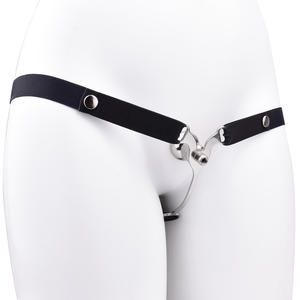 FRRK Sissy Pink cinturón de <span class=keywords><strong>castidad</strong></span> elástico con catéter opcional para transformación masculina a femenina trajes sexuales jaula de pene plano de acero - Product Image 3