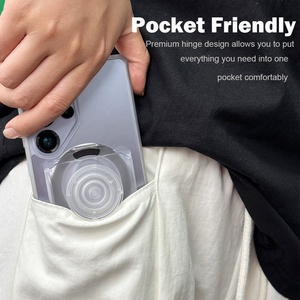 Từ ví điện thoại đối với Samsung Galaxy S25 loạt trường hợp rõ ràng chủ thẻ in logo 2 trong 1 thẻ có thể tháo rời ví với đứng - Product Image 5