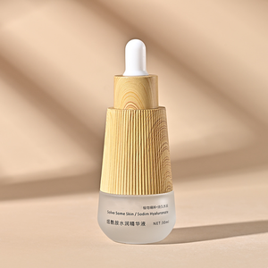 Gotero de vidrio de esencia de grano de madera de lujo Envase cosmético 1oz 30ml Tapón de rosca Cuidado DE LA PIEL Aceites esenciales Botellas de vidrio - Product Image 5